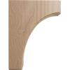 imageEkena Millwork BKTW02X04X06CVRW Clarksville Wood Brackets 1 34quotW x 4quotD x 6quotH  RubberwoodMahogany