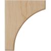 imageEkena Millwork BKTW02X04X06CVRW Clarksville Wood Brackets 1 34quotW x 4quotD x 6quotH  RubberwoodRed Oak