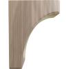 imageEkena Millwork BKTW02X04X06CVRW Clarksville Wood Brackets 1 34quotW x 4quotD x 6quotH  RubberwoodWalnut