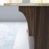 imageEkena Millwork BKTW02X04X06CVRW Clarksville Wood Brackets 1 34quotW x 4quotD x 6quotH  RubberwoodWalnut