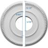 imageEkena Millwork CM12BR2 Bradford Split Ceiling Medallion 1212quotOuter Diameter 378quotInner Diameter 34quotProjection 658quot Canopy Factory Primed
