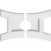 imageEkena Millwork CMP14X9HN03000 Haven Architectural Grade PVC Contemporary Urethane Ceiling Medallions 14quotW x 9 38quotH x 3quotID x 3quotC x 1quotP10W x 6 58H x 2ID x 2C x 1P