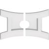 imageEkena Millwork CMP14X9HN03000 Haven Architectural Grade PVC Contemporary Urethane Ceiling Medallions 14quotW x 9 38quotH x 3quotID x 3quotC x 1quotP12W x 8H x 2ID x 2 12C x 1P