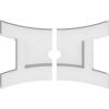 imageEkena Millwork CMP14X9HN03000 Haven Architectural Grade PVC Contemporary Urethane Ceiling Medallions 14quotW x 9 38quotH x 3quotID x 3quotC x 1quotP12W x 8H x 1ID x 2 12C x 1P