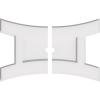 imageEkena Millwork CMP14X9HN03000 Haven Architectural Grade PVC Contemporary Urethane Ceiling Medallions 14quotW x 9 38quotH x 3quotID x 3quotC x 1quotP18W x 12H x 1ID x 3 34C x 1P