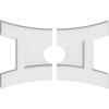 imageEkena Millwork CMP14X9HN03000 Haven Architectural Grade PVC Contemporary Urethane Ceiling Medallions 14quotW x 9 38quotH x 3quotID x 3quotC x 1quotP18W x 12H x 3ID x 3 34C x 1P