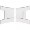 imageEkena Millwork CMP14X9HN03000 Haven Architectural Grade PVC Contemporary Urethane Ceiling Medallions 14quotW x 9 38quotH x 3quotID x 3quotC x 1quotP20W x 13 38H x 1ID x 4 14C x 1P
