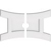 imageEkena Millwork CMP14X9HN03000 Haven Architectural Grade PVC Contemporary Urethane Ceiling Medallions 14quotW x 9 38quotH x 3quotID x 3quotC x 1quotP20W x 13 38H x 2ID x 4 14C x 1P