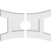 imageEkena Millwork CMP14X9HN03000 Haven Architectural Grade PVC Contemporary Urethane Ceiling Medallions 14quotW x 9 38quotH x 3quotID x 3quotC x 1quotP22W x 14 58H x 4ID x 4 34C x 1P
