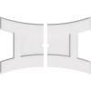imageEkena Millwork CMP14X9HN03000 Haven Architectural Grade PVC Contemporary Urethane Ceiling Medallions 14quotW x 9 38quotH x 3quotID x 3quotC x 1quotP24W x 16H x 1ID x 5 14C x 1P
