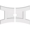 imageEkena Millwork CMP14X9HN03000 Haven Architectural Grade PVC Contemporary Urethane Ceiling Medallions 14quotW x 9 38quotH x 3quotID x 3quotC x 1quotP24W x 16H x 2ID x 5 14C x 1P