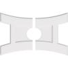 imageEkena Millwork CMP14X9HN03000 Haven Architectural Grade PVC Contemporary Urethane Ceiling Medallions 14quotW x 9 38quotH x 3quotID x 3quotC x 1quotP38W x 25 38H x 7ID x 8 14C x 1P
