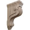 imageEkena Millwork COR03X08X13TSRW Boston Traditional Scroll Wood Corbels 3 78quotW x 8quotD x 13quotH RubberwoodWalnut