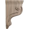imageEkena Millwork COR03X08X13TSRW Boston Traditional Scroll Wood Corbels 3 78quotW x 8quotD x 13quotH RubberwoodWalnut