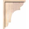 imageEkena Millwork COR06X08X08NEB01RWR 6quotW x 8quotD x 8quotH New Brighton Rough Sawn Corbel wBackplate Western Red Cedar4W Douglas Fir Rough Sawn