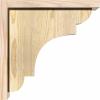 imageEkena Millwork COR06X08X08NEB01RWR 6quotW x 8quotD x 8quotH New Brighton Rough Sawn Corbel wBackplate Western Red Cedar4W Douglas Fir Rough Sawn