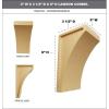imageEkena Millwork CORW03X05X08LWRW Medium Lawson Wood Corbels 3quotW x 5 12quotD x 8quotH RubberwoodRubberwood