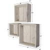 imageEkena Millwork DECR15SBSQOBBR Set of 3 Square Open Back Vintage Farmhouse Shadow Box Shelves Barnwood Decor Collection Weathered BrownChalk Dust White
