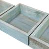 imageEkena Millwork DECR15SBSQOBBR Set of 3 Square Open Back Vintage Farmhouse Shadow Box Shelves Barnwood Decor Collection Weathered BrownDriftwood Blue