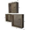 imageEkena Millwork DECR15SBSQOBBR Set of 3 Square Open Back Vintage Farmhouse Shadow Box Shelves Barnwood Decor Collection Weathered BrownPebble Grey