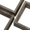 imageEkena Millwork DECR15SBSQOBBR Set of 3 Square Open Back Vintage Farmhouse Shadow Box Shelves Barnwood Decor Collection Weathered BrownPebble Grey