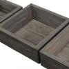imageEkena Millwork DECR15SBSQOBBR Set of 3 Square Open Back Vintage Farmhouse Shadow Box Shelves Barnwood Decor Collection Weathered BrownPebble Grey