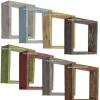 imageEkena Millwork DECR15SBSQOBBR Set of 3 Square Open Back Vintage Farmhouse Shadow Box Shelves Barnwood Decor Collection Weathered BrownPebble Grey