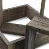imageEkena Millwork DECR15SBSQOBBR Set of 3 Square Open Back Vintage Farmhouse Shadow Box Shelves Barnwood Decor Collection Weathered BrownPebble Grey