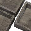 imageEkena Millwork DECR15SBSQOBBR Set of 3 Square Open Back Vintage Farmhouse Shadow Box Shelves Barnwood Decor Collection Weathered BrownPebble Grey