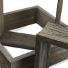 imageEkena Millwork DECR15SBSQOBBR Set of 3 Square Open Back Vintage Farmhouse Shadow Box Shelves Barnwood Decor Collection Weathered BrownReclaimed Grey
