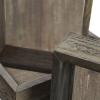 imageEkena Millwork DECR15SBSQOBBR Set of 3 Square Open Back Vintage Farmhouse Shadow Box Shelves Barnwood Decor Collection Weathered BrownReclaimed Grey