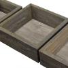 imageEkena Millwork DECR15SBSQOBBR Set of 3 Square Open Back Vintage Farmhouse Shadow Box Shelves Barnwood Decor Collection Weathered BrownReclaimed Grey