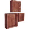 imageEkena Millwork DECR15SBSQOBBR Set of 3 Square Open Back Vintage Farmhouse Shadow Box Shelves Barnwood Decor Collection Weathered BrownSalvage Red