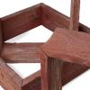 imageEkena Millwork DECR15SBSQOBBR Set of 3 Square Open Back Vintage Farmhouse Shadow Box Shelves Barnwood Decor Collection Weathered BrownSalvage Red