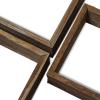 imageEkena Millwork DECR15SBSQOBBR Set of 3 Square Open Back Vintage Farmhouse Shadow Box Shelves Barnwood Decor Collection Weathered BrownWeathered Brown