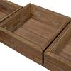 imageEkena Millwork DECR15SBSQOBBR Set of 3 Square Open Back Vintage Farmhouse Shadow Box Shelves Barnwood Decor Collection Weathered BrownWeathered Brown