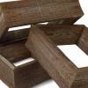 imageEkena Millwork DECR15SBSQOBBR Set of 3 Square Open Back Vintage Farmhouse Shadow Box Shelves Barnwood Decor Collection Weathered BrownWeathered Brown