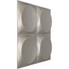 imageEkena Millwork WP12X12ADWH 11 78quotW x 11 78quotH Adonis EnduraWall Decorative 3D Wall Panel Covers 098 Sq FtBright Coat Aluminum