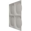 imageEkena Millwork WP12X12ADWH 11 78quotW x 11 78quotH Adonis EnduraWall Decorative 3D Wall Panel Covers 098 Sq FtBright Coat Aluminum