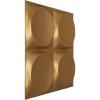 imageEkena Millwork WP12X12ADWH 11 78quotW x 11 78quotH Adonis EnduraWall Decorative 3D Wall Panel Covers 098 Sq FtBright Coat Gold