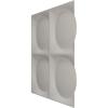 imageEkena Millwork WP12X12ADWH 11 78quotW x 11 78quotH Adonis EnduraWall Decorative 3D Wall Panel Covers 098 Sq FtMetallic Silver Metallic