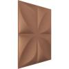 imageEkena Millwork WP12X12HEWH 11 78quotW x 11 78quotH Helene EnduraWall Decorative 3D Wall Panel Covers 098 Sq Ft  WhiteAged Copper