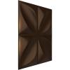 imageEkena Millwork WP12X12HEWH 11 78quotW x 11 78quotH Helene EnduraWall Decorative 3D Wall Panel Covers 098 Sq Ft  WhiteAntique Brass