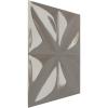 imageEkena Millwork WP12X12HEWH 11 78quotW x 11 78quotH Helene EnduraWall Decorative 3D Wall Panel Covers 098 Sq Ft  WhiteBright Chrome