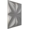 imageEkena Millwork WP12X12HEWH 11 78quotW x 11 78quotH Helene EnduraWall Decorative 3D Wall Panel Covers 098 Sq Ft  WhiteDark Steel