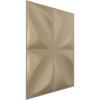 imageEkena Millwork WP12X12HEWH 11 78quotW x 11 78quotH Helene EnduraWall Decorative 3D Wall Panel Covers 098 Sq Ft  WhiteMetallic Champagne Mist