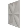 imageEkena Millwork WP12X12HEWH 11 78quotW x 11 78quotH Helene EnduraWall Decorative 3D Wall Panel Covers 098 Sq Ft  WhiteMetallic Silver