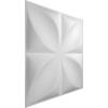 imageEkena Millwork WP12X12HEWH 11 78quotW x 11 78quotH Helene EnduraWall Decorative 3D Wall Panel Covers 098 Sq Ft  WhiteWhite