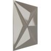 imageEkena Millwork WP12X12KEWHCASE50 11 78quotW x 11 78quotH Kent EnduraWall Decorative 3D Wall Panel Covers 4896 Sq Ft 50PKBright Chrome