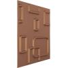 imageEkena Millwork WP12X12OSWH 11 78quotW x 11 78quotH Oslo EnduraWall Decorative 3D Wall Panel Covers 098 Sq FtAged Copper